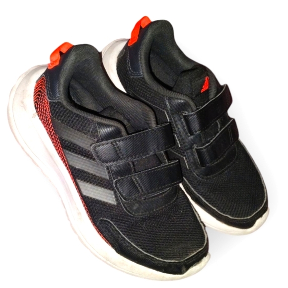 Adidas Little Boys Black & Orange Sneakers Size US 13 - Picture 3 of 7